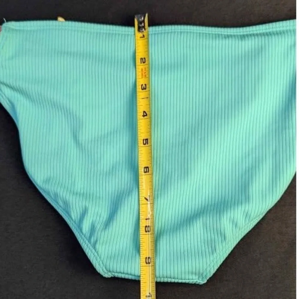 Art Class~Girls Bikini Bottom ~ Size XL 14 ~ Aqua Green/Ribbed/Multi Strappy Tie